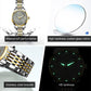 OLEVS Luxus Marke Ladides Automatische Mechanische Armbanduhr Wasserdicht, Edelstahl Einfache Uhr für Frauen