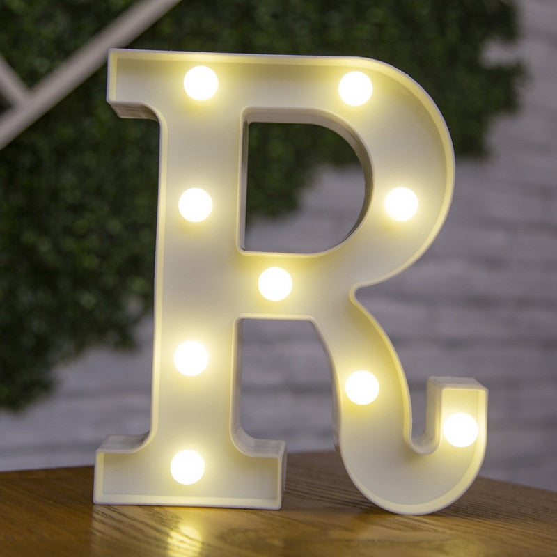 Alphabet Buchstaben LED-Leuchten, Leuchtzahl Lampe, Dekor Batterie, Nachtlicht für Zuhause Hochzeit Geburtstag Weihnachtsfeier Dekoration