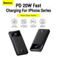Baseus Power Bank 20000 mAh Tragbares Ladegerät Powerbank 10000 mAh, Externer Akku PD 20 W Schnellladung für iPhone, Xiaomi ...