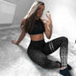 Schwarze Yogahose, schnell trocknende Leggings für Damen