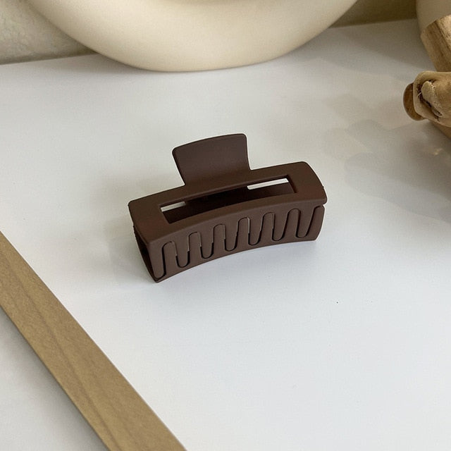 1pcs Koreanisch Kaffee Schwarz Großes Haar Krallen, Acryl Haarnadeln Barrette, Krabbe Haarspangen für Frauen & Mädchen