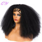 Hair Big Afro Kinky Curly Stirnband Perücken für Frauen Synthetisches Haar Perücken Turban Wrap Hair Style