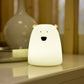 Cute Bär LED Baby Kinder Nachttischlampe aus Silikon mit Touch Sensor, Tap Control