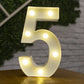 Alphabet Buchstaben LED-Leuchten, Leuchtzahl Lampe, Dekor Batterie, Nachtlicht für Zuhause Hochzeit Geburtstag Weihnachtsfeier Dekoration