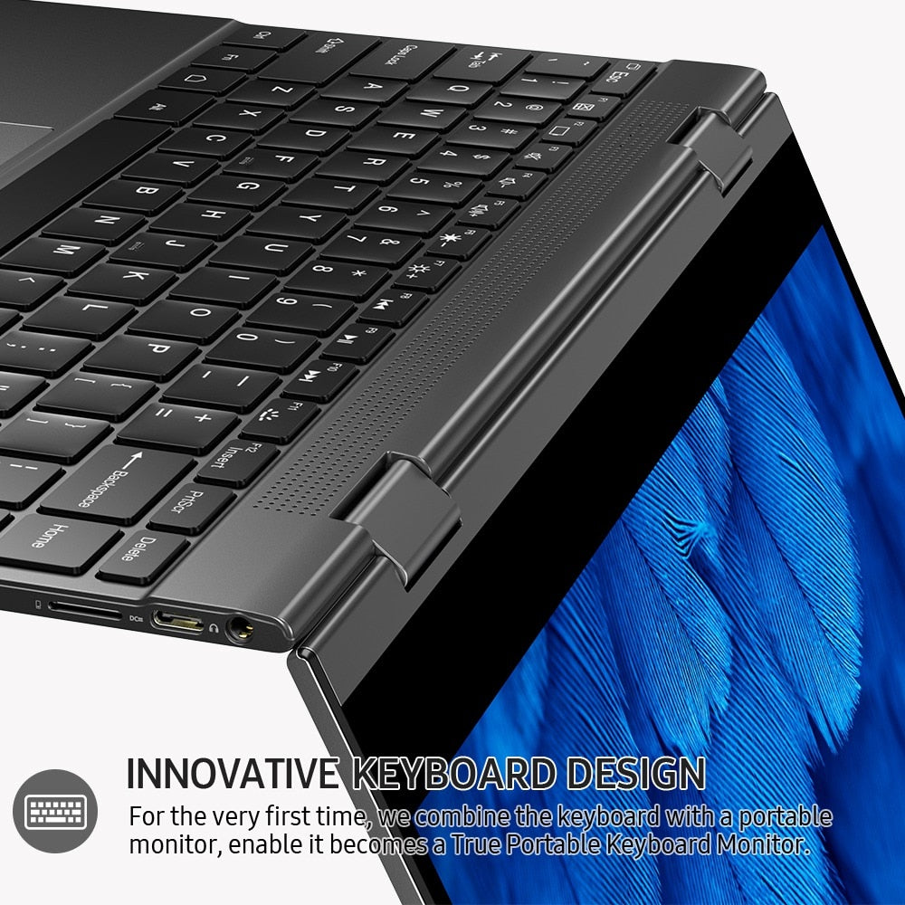 UPERFECT X True Portable Monitor mit Tastatur Akku 13.3 TouchScreen Mobile External Screen Laptop LCD Display Wiederaufladbar