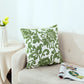 Kissenbezug mit niedlicher floraler geometrischer Stickerei, grün-gelber Kissenbezug für Sofa, Bett, schlichtes Zuhause, 45 x 45 cm
