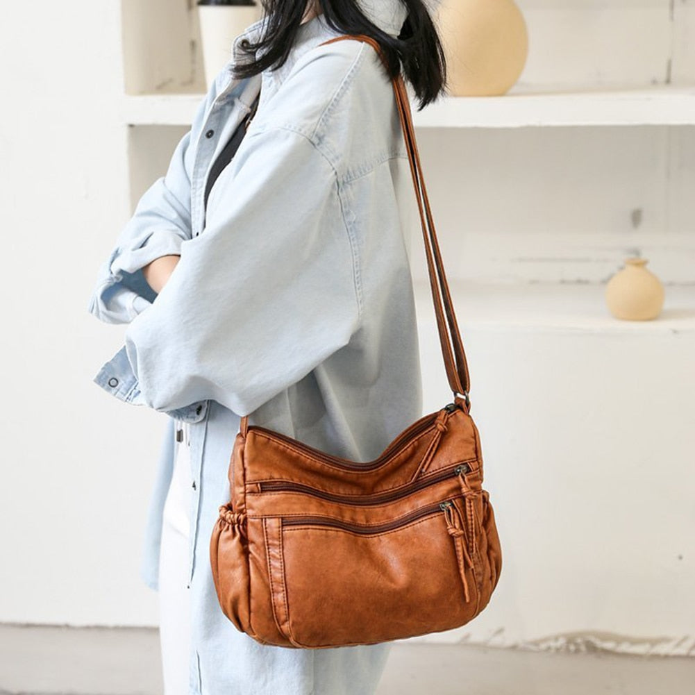 Beliebte einfache weibliche Umhängetasche, Mode Multi-Pocket Umhängetasche