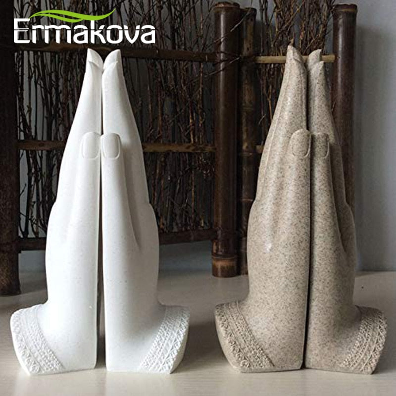 2 Stücke Buddha Statue Hände Skulpturen, Mönch Figur Tathagata Indien Yoga Fengshui Heimdekoration