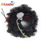 Alileader Synthetische Haarknoten, Afro Kordelzug Pferdeschwanz Flauschige, Afro Puff Haarknoten, Clips im Haarschwanz Pferdeschwanz Zubehör 1St