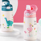 400ML Kinder Thermoskanne Wasserflasche Kinder Thermosbecher Baby Entenschnabel Strohhalm 316 Edelstahl Vakuumflaschen Tumbler Thermobecher
