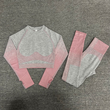 Damen Langarm Laufshirt atmungsaktiver Funktionsshirt , Yoga-Anzüge für Frauen