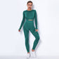Workout-Sets für Frauen, 2-teiliges, nahtloses Yoga-Outfit, Trainingsanzug, hoch taillierte Leggings und Crop-Top-Fitness-Kleidungsset