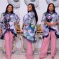 Afrikanische Neue Mode Spitze Kragen Anzug (Kleid und Hose) Übergroß Afrikanisch Für Dame