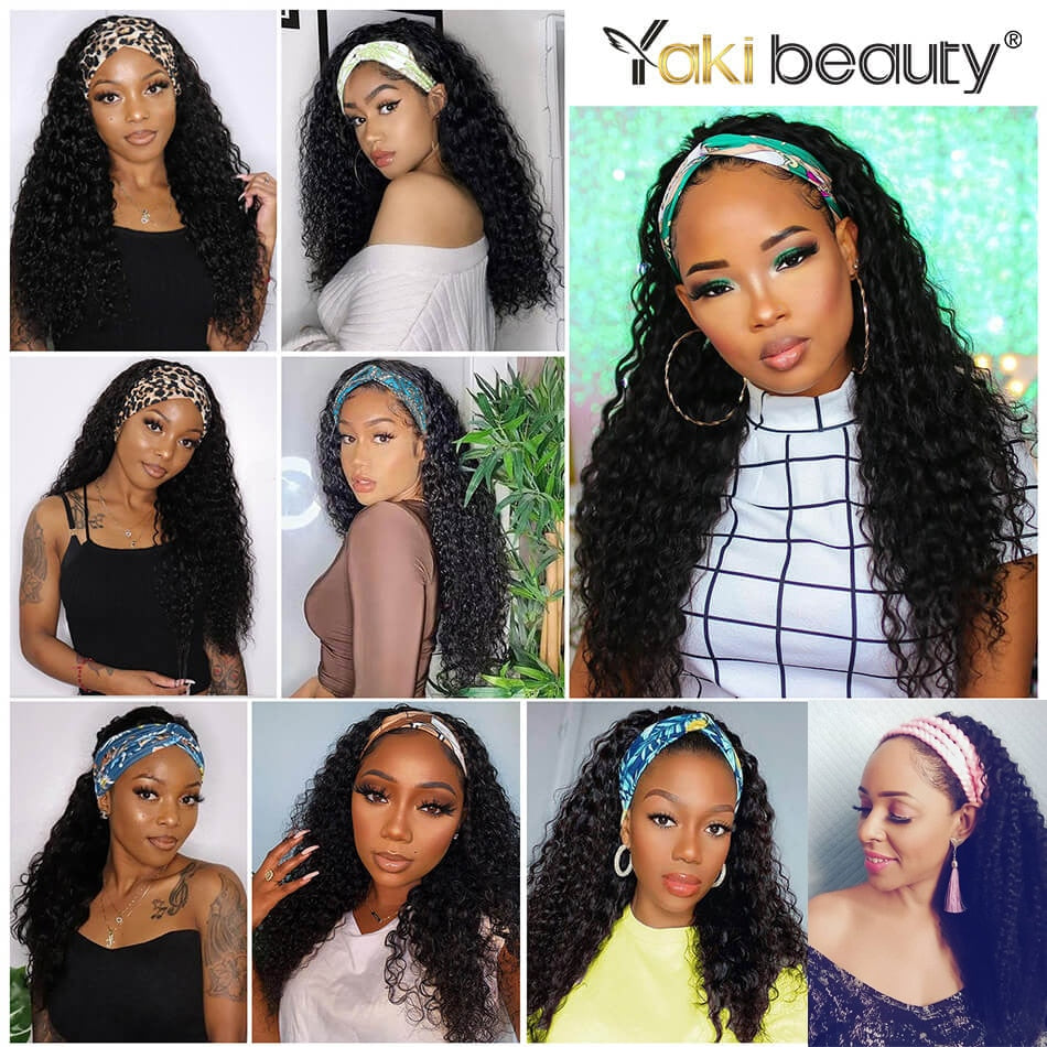 28 Zoll lange Afro Kinky Curly Stirnband Perücken, Synthetische Eis Stirnband Perücke für schwarze Frauen