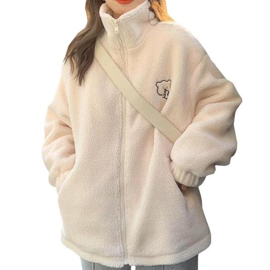 Lammwolle Warm halten Mittellang, Frauen Sweatshirt Herbst/Winter