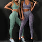3 Teile / satz Damen Camouflage Yoga Set, Yoga-Leggings für Frauen, gestreifte Kompressionshose