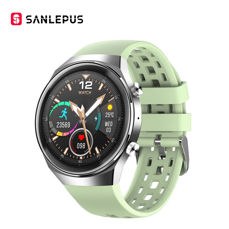 2022 SANLEPUS QS8 NEW Smart Watch mit Zifferblatt Anrufe, ideal für Männer & Frauen, Wasserdicht Smartwatch Fitness Armband für Android,Huawei, & Apple