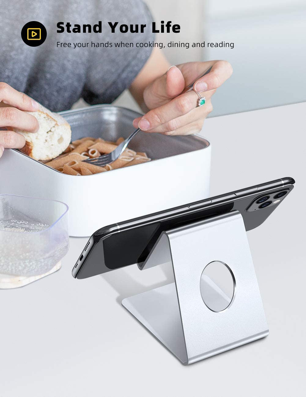 Universeller Metall-Tablet-Handy-Ständer, Telefon-Dock: Cradle-Halter-Ständer kompatibel mit Switch, für iPhone E-Reader