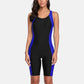 Einteiliger Damen-Pro-Sport-Badeanzug, Boyleg, knielang, Sport-Badeanzug