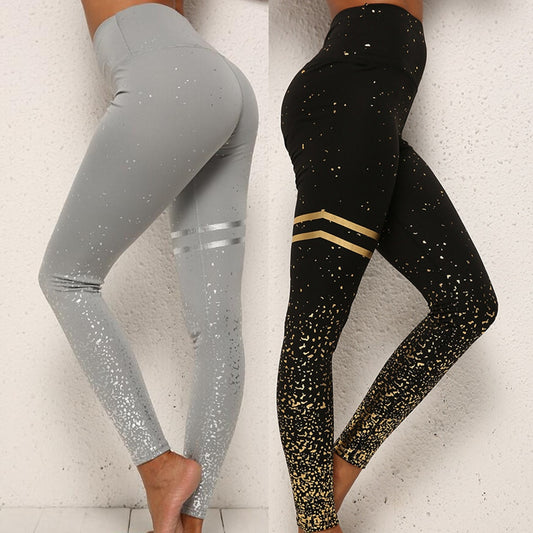 Schwarze Yogahose, schnell trocknende Leggings für Damen