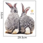 30*40cm Wandaufkleber Home Decor Wohnzimmer Zwei niedliche Kaninchen Abnehmbare Home Wohnzimmer Dekoration Wandbild Hase Aufkleber