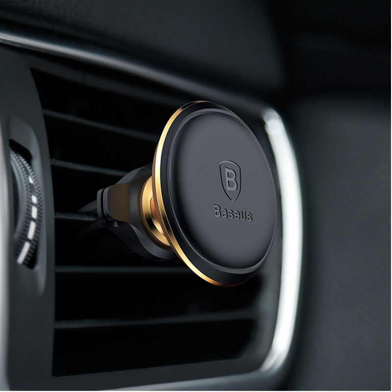 Baseus Magnetischer Autotelefonhalter mit 360° Rotation, Handyhalter-Ständer mit Kabelclip im Auto