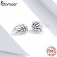 100% echtes 925 Sterling Silber Schillernde Vintage, Flügel Ohrstecker für Frauen Ohrstecker Schmuck Edlen Schmuck SCE882