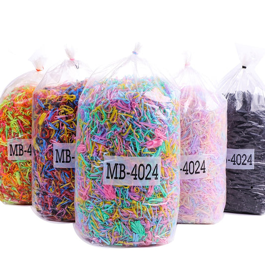 500Pcs/Pack bunte kleine Einweg-Haarbänder elastisches Gummiband Pferdeschwanzhalter, Haarschmuck für Mädchen