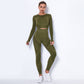 Workout-Sets für Frauen, 2-teiliges, nahtloses Yoga-Outfit, Trainingsanzug, hoch taillierte Leggings und Crop-Top-Fitness-Kleidungsset