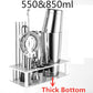 Cocktail-Shaker-Bar-Set Kunststoff- und Holzhalter, Edelstahl verkupferter Cocktail-Shaker