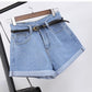 Solide Frauen Kleidung Denim Shorts Harajuku, Dünne Kurze Hosen für den Sommer