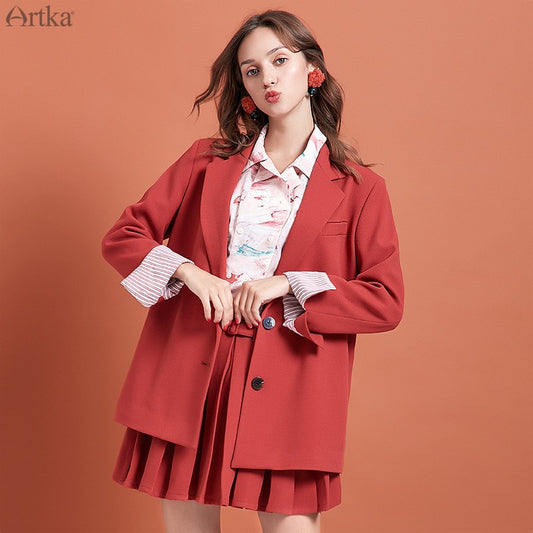 Frühling Damen Anzug-Blazer und Rock Set