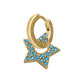 1 stück CZ kristall kleine creolen Exquisite Gold Farbe Stern-Herz, nette Damen Ohrringe für Geschenke