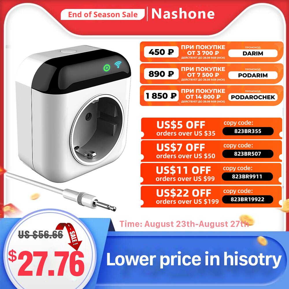 Nashone Wifi Thermostat 220V Tuya Smart Thermostat Temperatur Controller Boden Thermostat für Wasser/Gas Boiler Arbeit mit Alexa