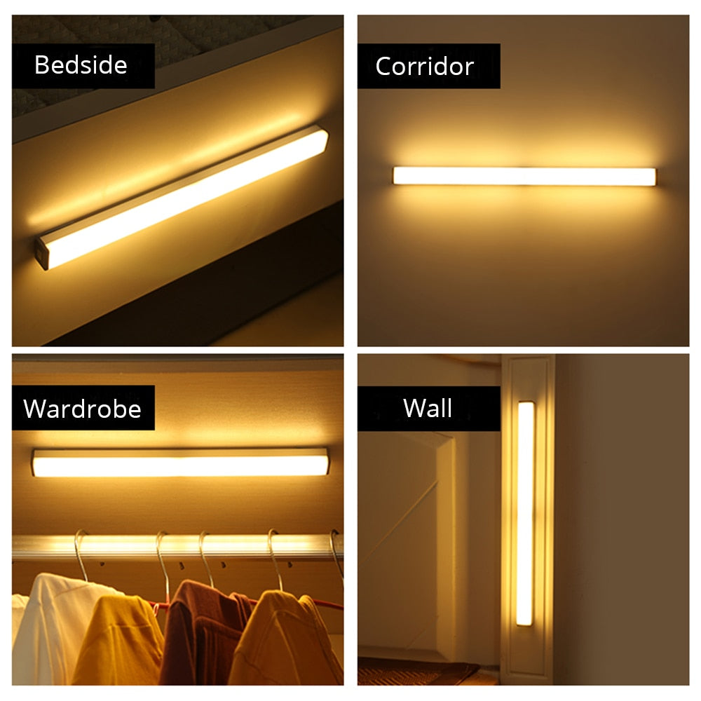 LED Nachtlicht mit Bewegungssensor, Drahtlose Nachtlampe Für Küche Neben Schlafzimmer Korridor Schrank Kleiderschrank Wandlampe Wohnkultur