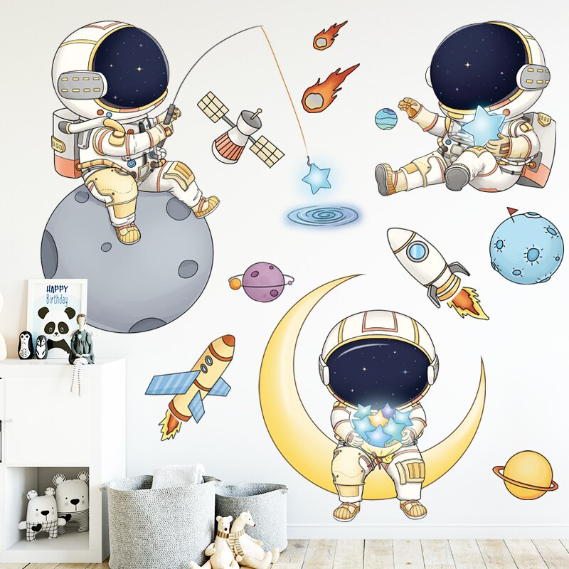 Cartoon-Dinosaurier-Wandaufkleber für Kinderzimmer, Babyzimmer, Wanddekoration, Ceative Vinyl-Raumaufkleber, umweltfreundlicher Heimdekorationsaufkleber