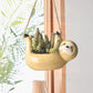 Kreative Keramik-Hängeblumen-Blumentöpfe, Cartoons Hängeblumenkorb Tiervase Gartendekoration
