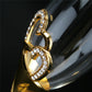 2 er - Set Hochzeit Champagner Gläser aus Gold-Kristall