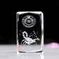 3D Sternzeichen Stern Kristallwürfel, Lasergravur Glasblock Figuren Miniaturen Handwerk Home Decor Geburtstag Geschenk