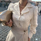 Damen Elegante Kerb Kragen, Quasten Shirts Blusen, Neue einreiher weibliche Workwear Shirts