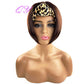 Hair Big Afro Kinky Curly Stirnband Perücken für Frauen Synthetisches Haar Perücken Turban Wrap Hair Style