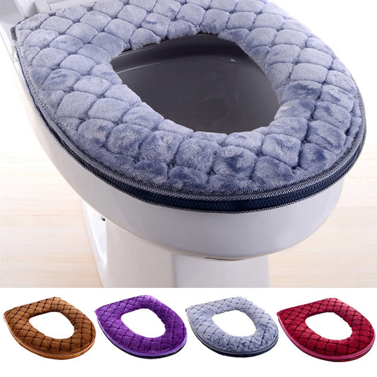 Weiche & warme Toilettensitzabdeckung,  Toilettenkissen, WC Deckelbezug für die Klobrille