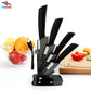 Hochwertige Keramikküchenmesser -Set, Schäler + Acryl-Halter / Stand Koch Küchenmesser