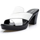 Damen High Heels Hausschuhe Sandalen, Freizeitschuhe Obermaterial aus echtem Leder, Rindsleder