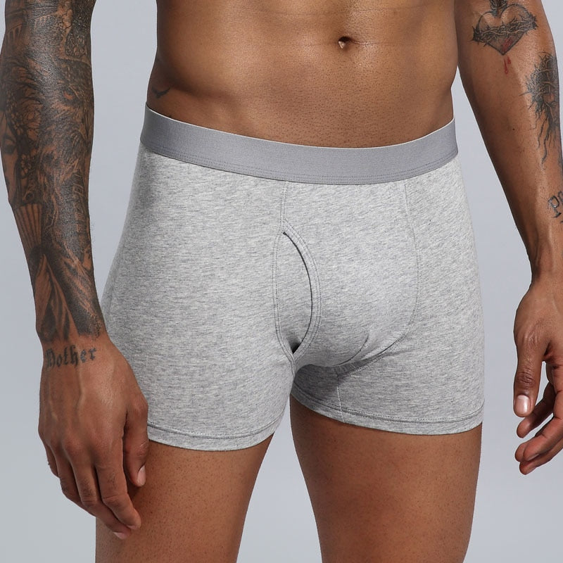 5pcs Boxershorts Herren, European Baumwolle Plus-Größe