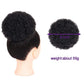 Synthetische Puff Afro Lockig Chignon Perücke Pferdeschwanz Kordel Kurz Afro
