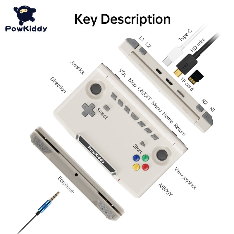 Neu Powkiddy X18S Android 11 5,5 Zoll Touch IPS Bildschirm Flip Handheld Spielkonsole, T618 Chip Mobile Game Players Ram 4GB Rom 64GB