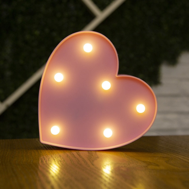 Alphabet Buchstaben LED-Leuchten, Leuchtzahl Lampe, Dekor Batterie, Nachtlicht für Zuhause Hochzeit Geburtstag Weihnachtsfeier Dekoration