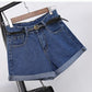 Solide Frauen Kleidung Denim Shorts Harajuku, Dünne Kurze Hosen für den Sommer