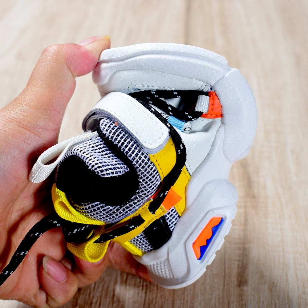 2022 Neue Herbst Kinder Schuhe Mesh Mädchen & Jungen, Sneakers Lace Up Design Atmungsaktiv für Kinder